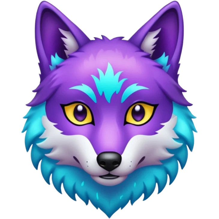 glitter purple and cian lobo emoji