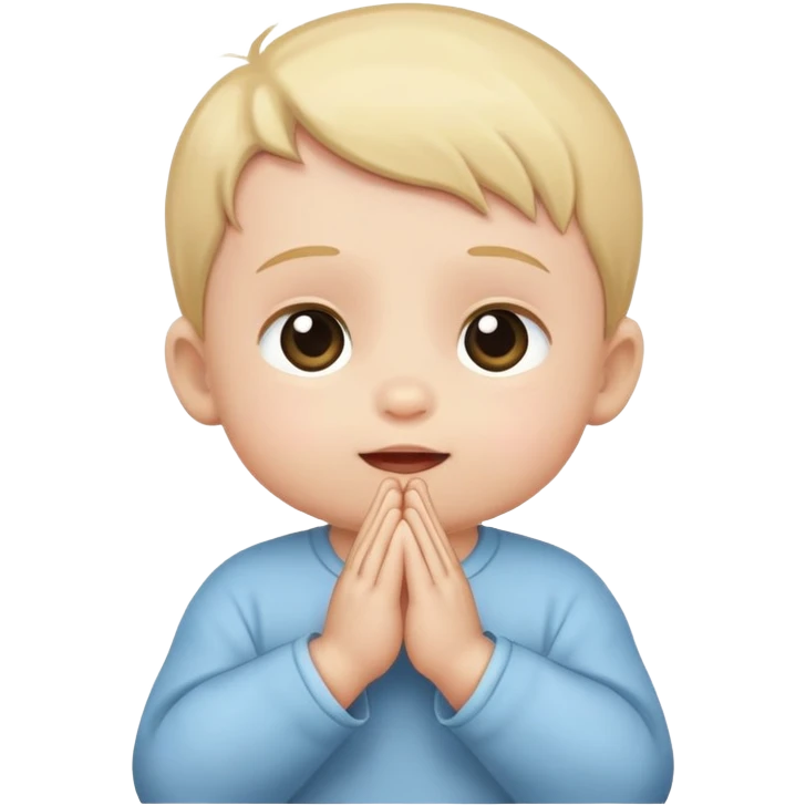 Baby praying and praising emoji