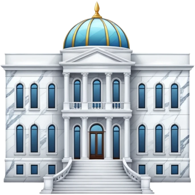 White luxurious expensive shiny new brilliant gorgeous marble modern mansion house emoji