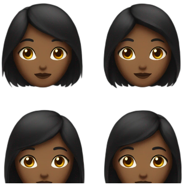 woman brown skin long dark hair with black cat emoji