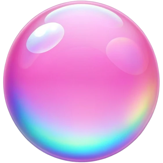 ultra realistic pink bubble emoji