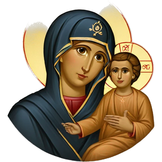 Orthodox Icon byzantin Theotokos emoji