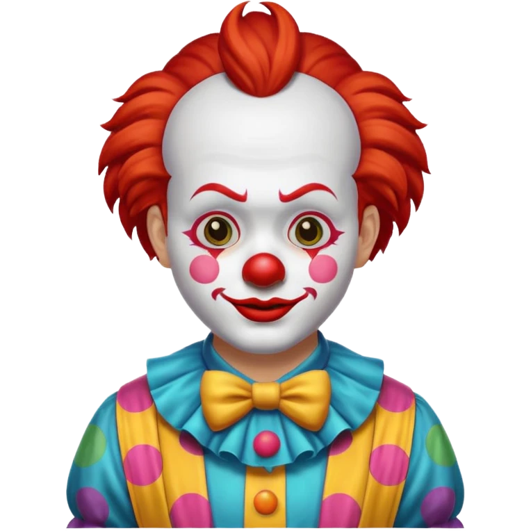 red hair clown emoji