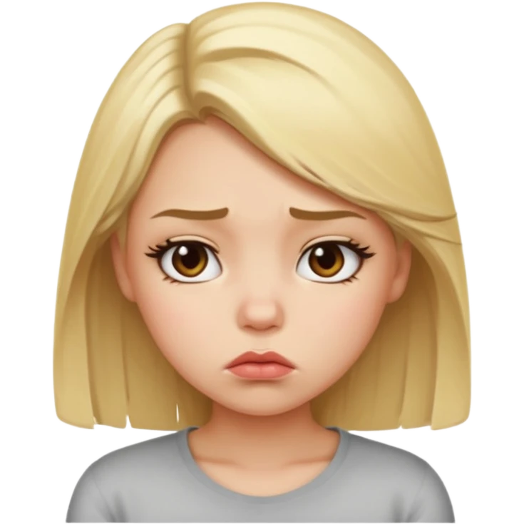 Pouting girl emoji