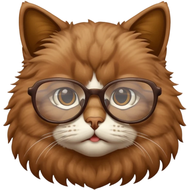  cat with glasses büst emoji