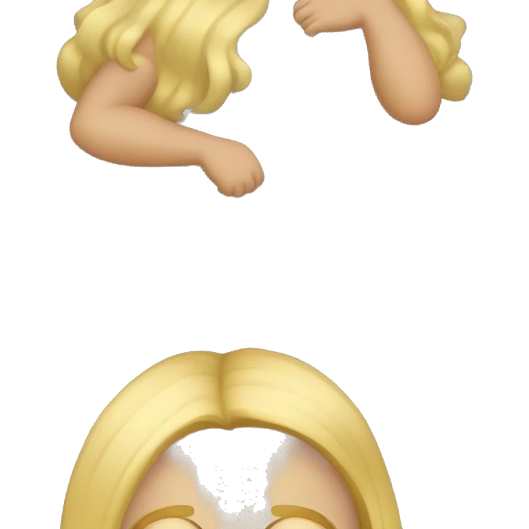 blonde girl sleeping emoji