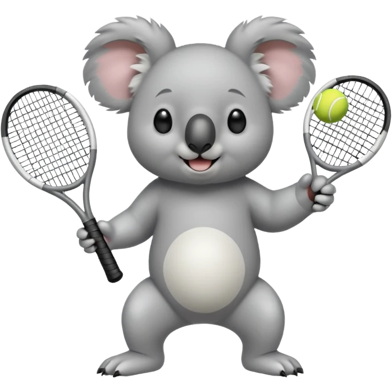 Koala bear playing tennis emoji