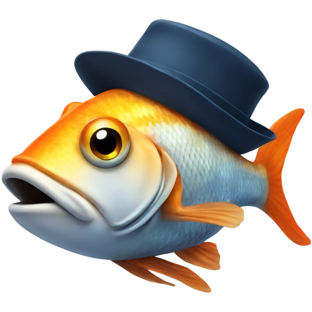 Fish with a hat emoji