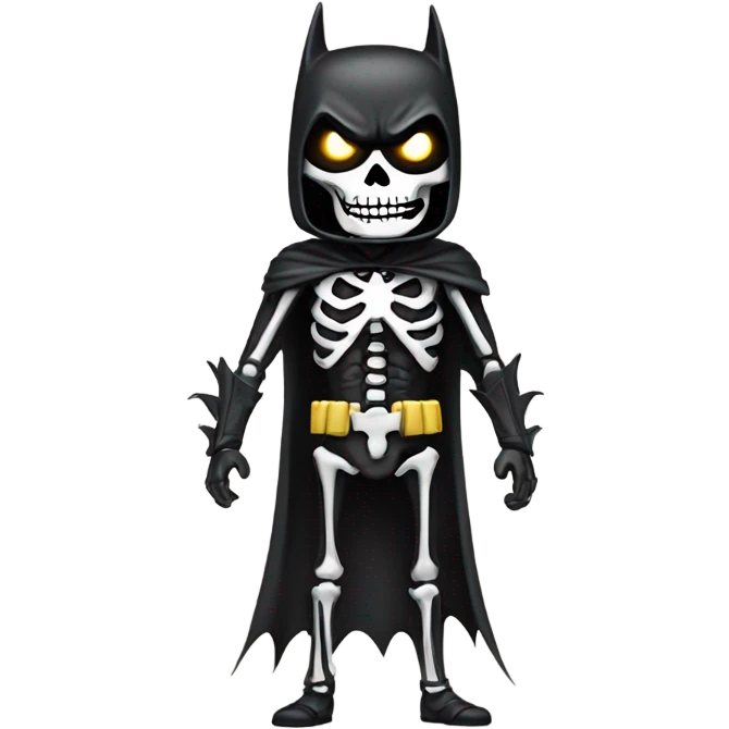 Skeleton dressed as Batman  emoji