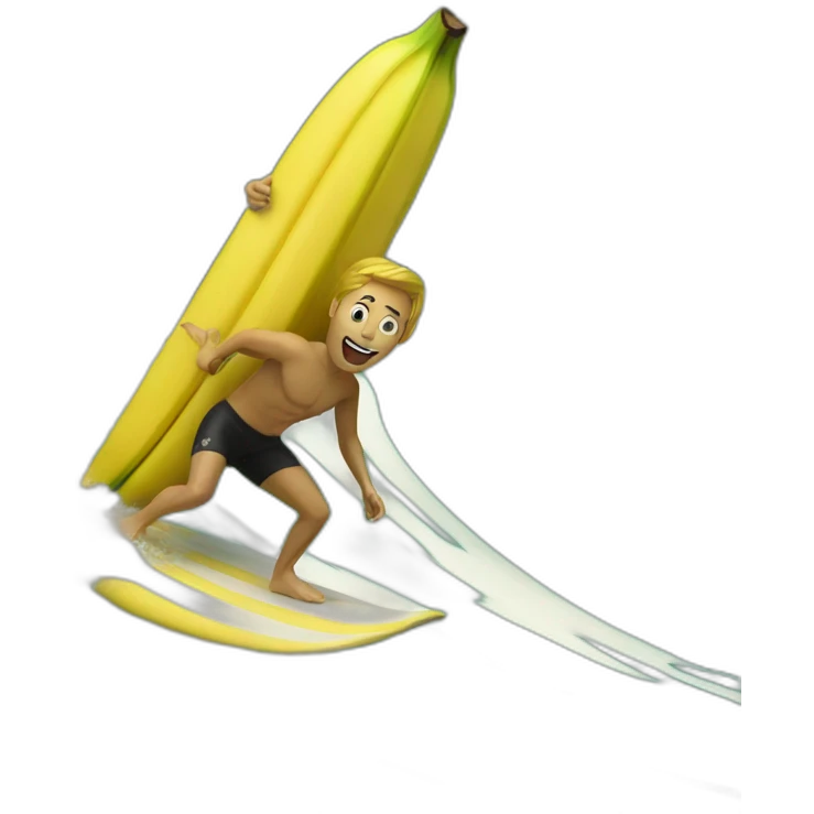 surfing banana emoji