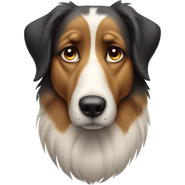 Sad American shepherd emoji
