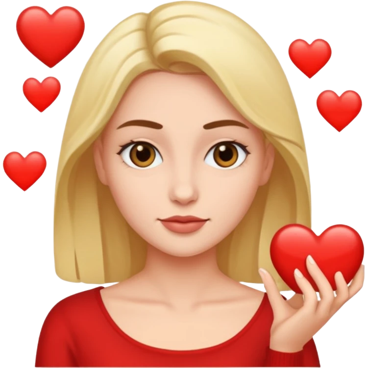 A woman generating her soulmate in an app emoji
