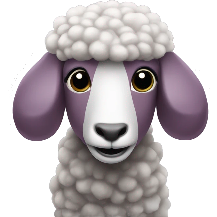 Mouton mauve emoji