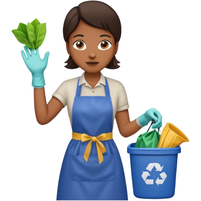 housekeeper taking out the trash emoji