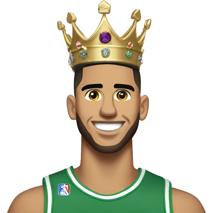 Jayson Tatum wearing a crown emoji