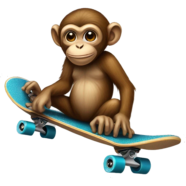 monkey on a skateboard  emoji