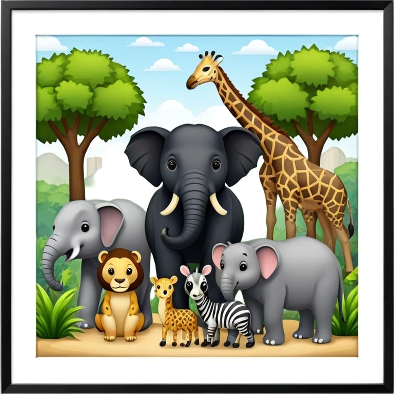 zoo with animals emoji