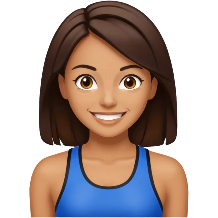 Sporty Spice with dark brown hair emoji
