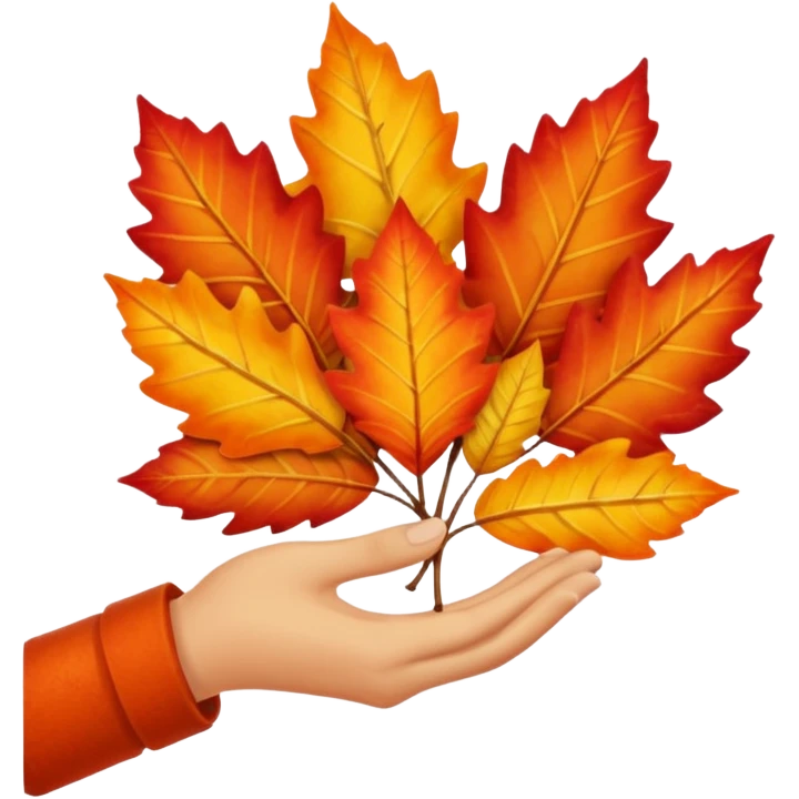 autumn on hand emoji