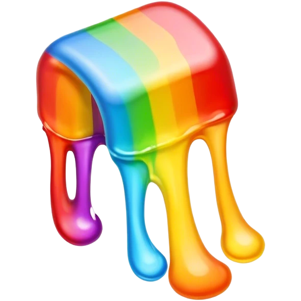 Melting gummy  rainbow emoji