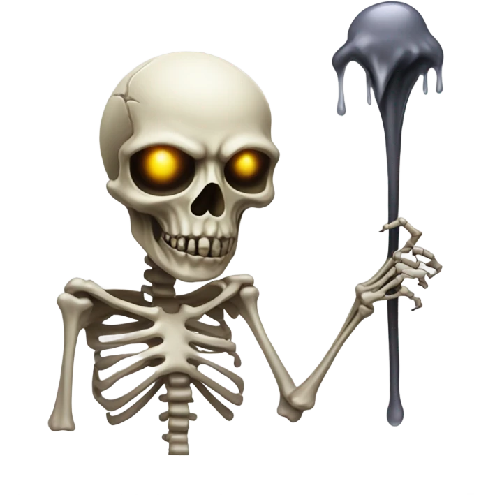 Skelton demon melting emoji emoji