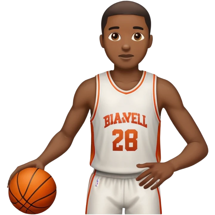 a black man playing basketball emoji