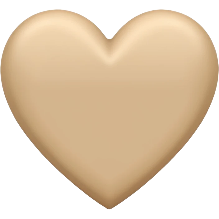 beige heart emoji