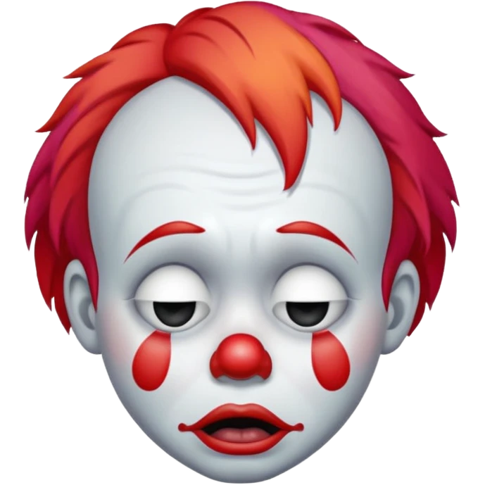 clowns with crying 😢 face without tears emoji