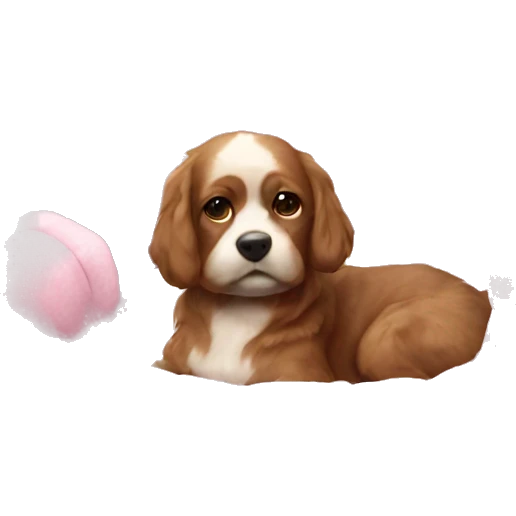 Pink Pet bed fluffy realistic  emoji