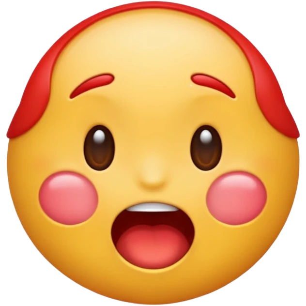 A blushing moaning emoji emoji