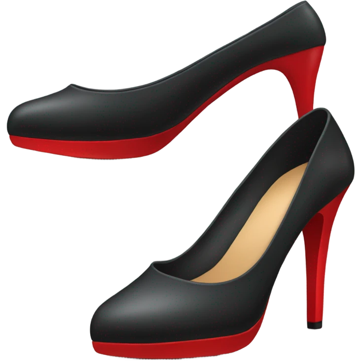 Black heels res bottom heels emoji
