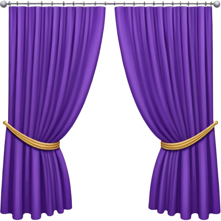 purple curtains open modern emoji