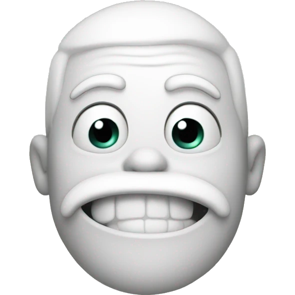 a white goober emoji