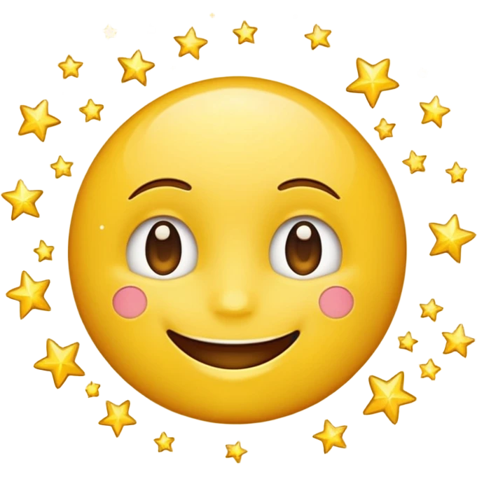emoji face with small stars moving around it emoji