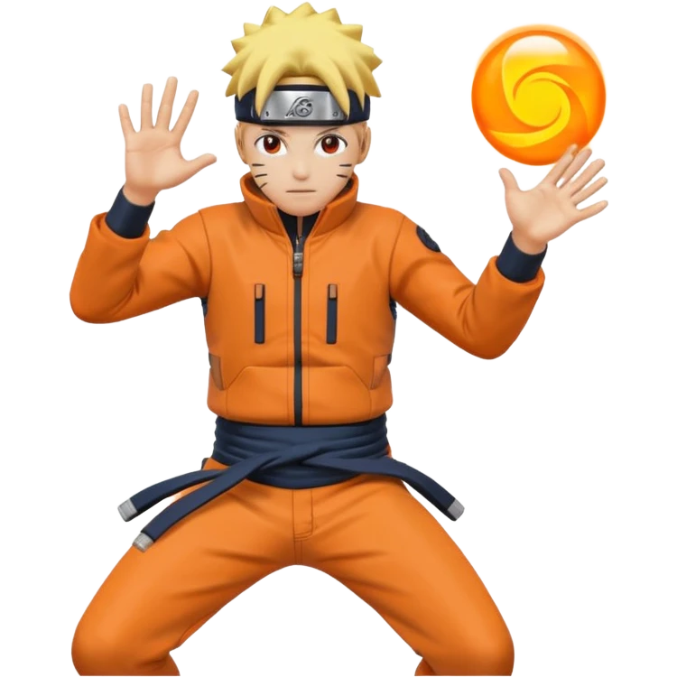 Naruto Kurama com Aura Laranja emoji