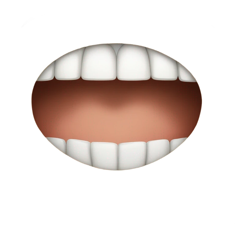 Smiling face but it’s missing one of its front teeth emoji