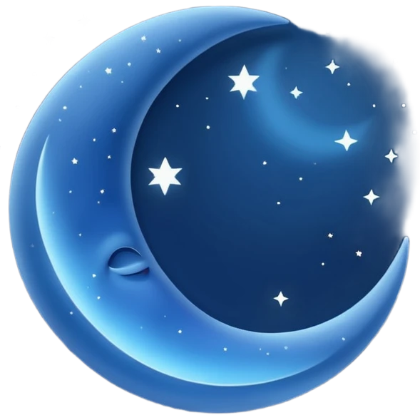 Dark blue crescent moon emoji
