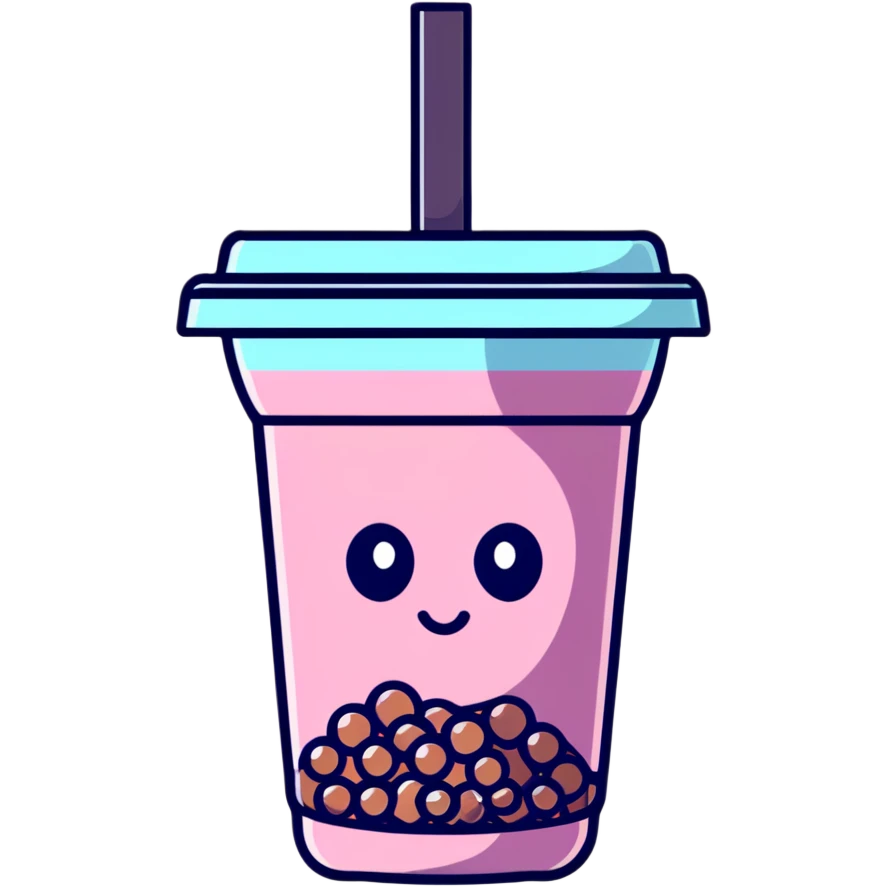 bubble tea with tapioca pearls emoji