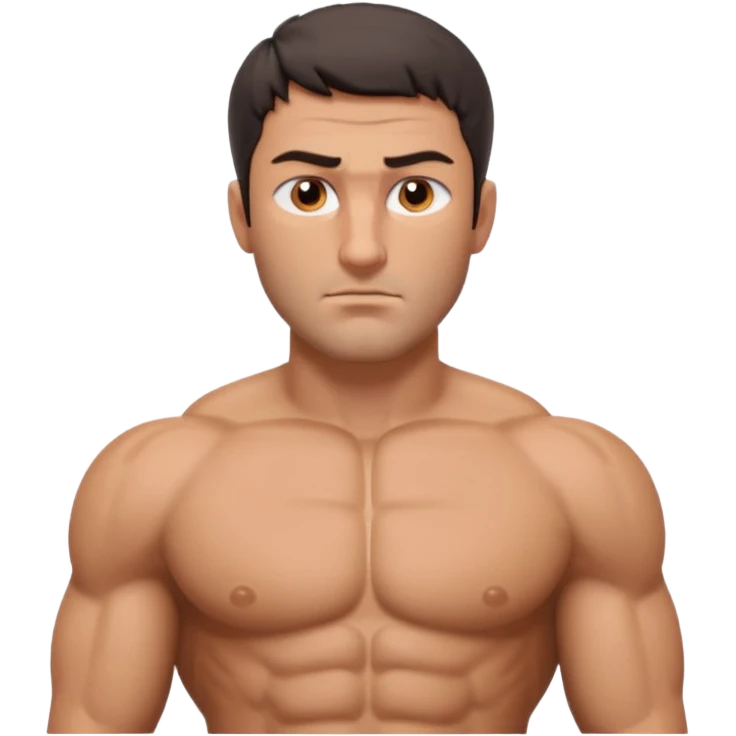 crea a un griego estoico, muy musculoso 3d emoji