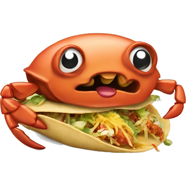 Crab eating tacos emoji