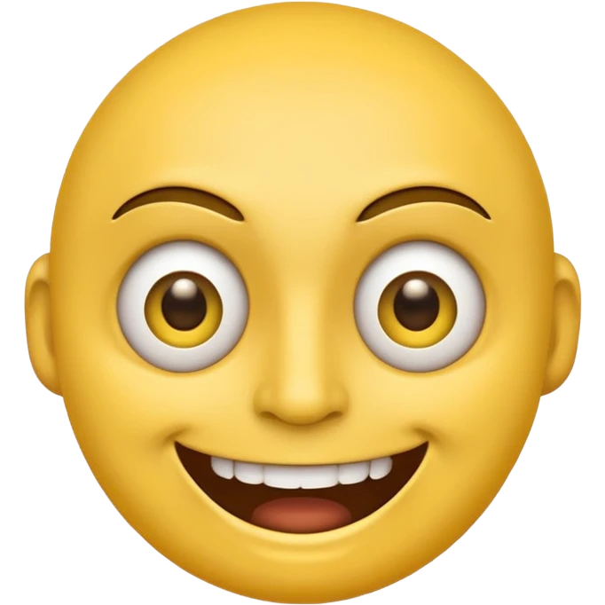 a General Yellow Face emoji with creepy smile  emoji