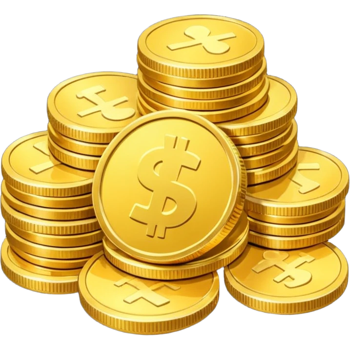 Golden coins emoji