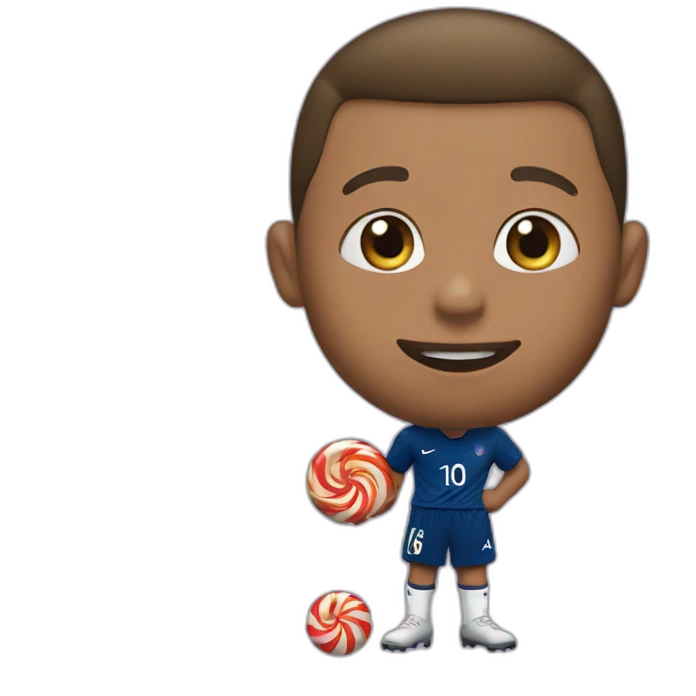 Mbappé eat candy emoji