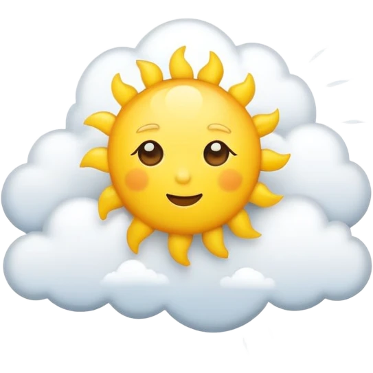 Sun with clouds emoji