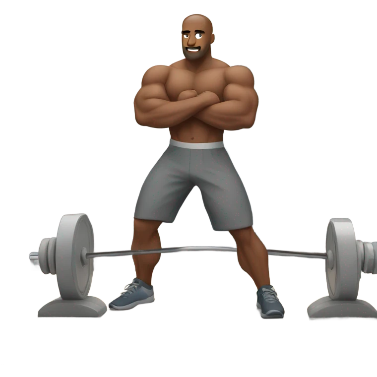Gym guy on roofs emoji