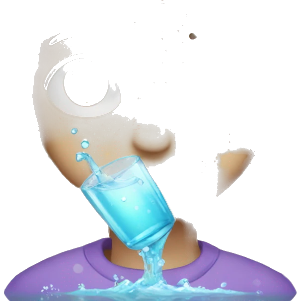 Sparkly water emoji