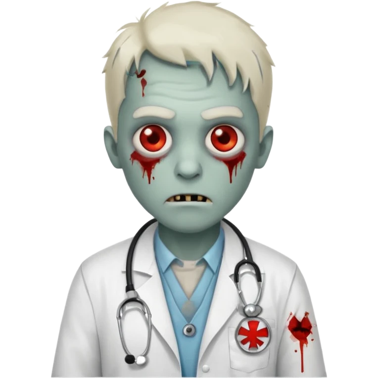 Zombie doctor with stethoscope emoji