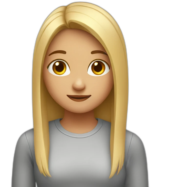 girl's straight posture emoji