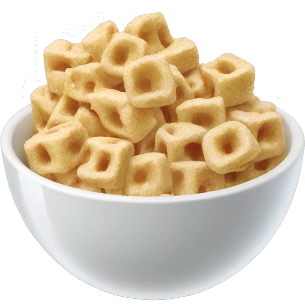 cereal bowl with ice instead of cereal emoji