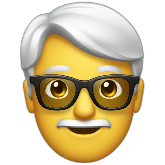 Calvo con gafas emoji